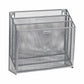 Mind Reader Vertical File Storage, Desktop Organizer, Wall Mount, Office, Metal Mesh, 12.5"L x 3.75"W x 11.5"H