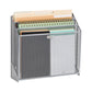Mind Reader Vertical File Storage, Desktop Organizer, Wall Mount, Office, Metal Mesh, 12.5"L x 3.75"W x 11.5"H