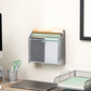 Mind Reader Vertical File Storage, Desktop Organizer, Wall Mount, Office, Metal Mesh, 12.5"L x 3.75"W x 11.5"H