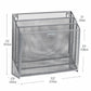 Mind Reader Vertical File Storage, Desktop Organizer, Wall Mount, Office, Metal Mesh, 12.5"L x 3.75"W x 11.5"H
