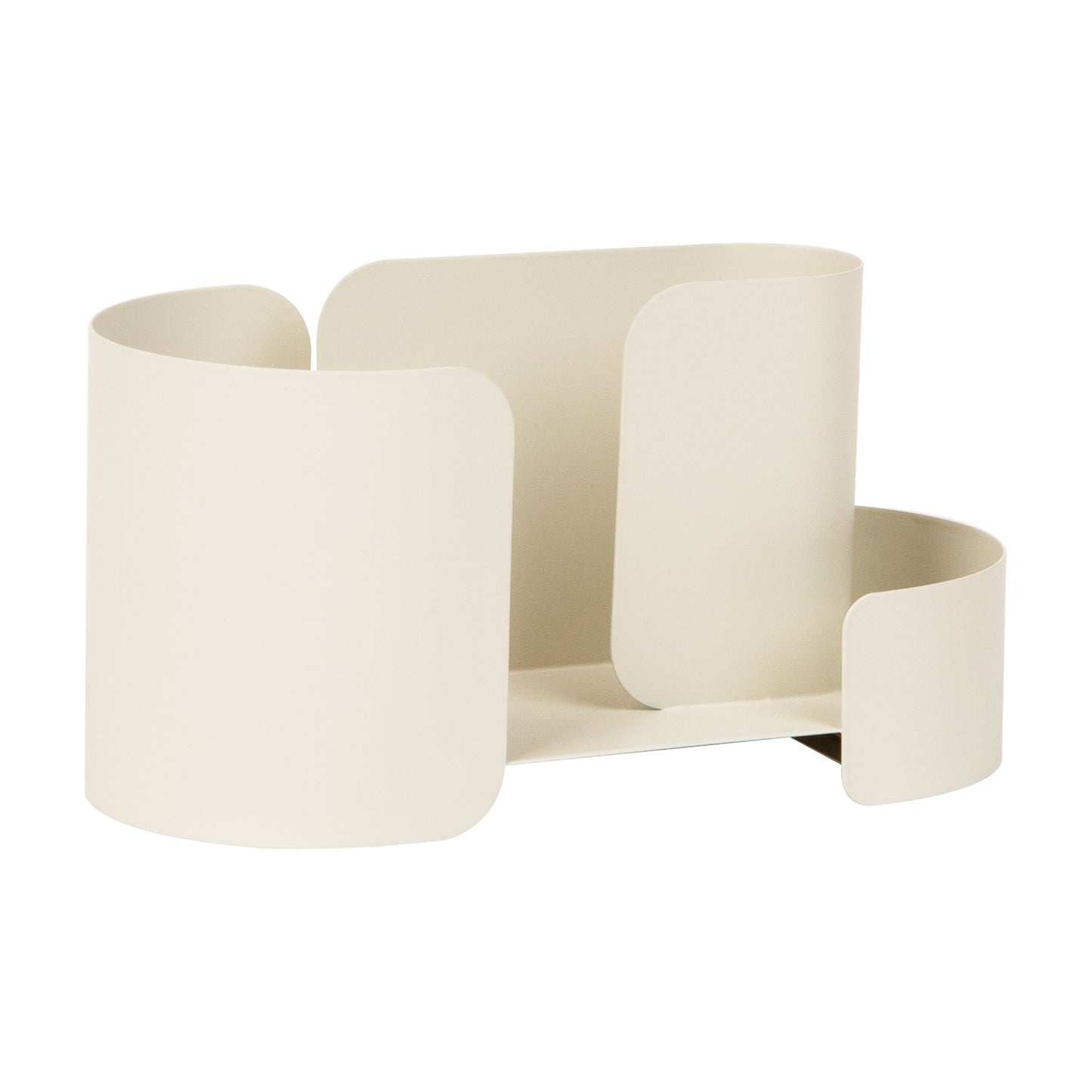 Mind Reader Hanging Accessory Organizer, Adhesive Wall-Mounted Shelf with Hooks for Home, Office, Dorm, or Bathroom, Metal, Tan