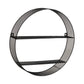 Mind Reader Circular Floating Shelves, Wall Decor, Accent Shelf, Office, Bathroom, Metal Mesh, 18"L x 4"W x 18"H