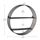 Mind Reader Circular Floating Shelves, Wall Decor, Accent Shelf, Office, Bathroom, Metal Mesh, 18"L x 4"W x 18"H