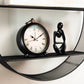 Mind Reader Circular Floating Shelves, Wall Decor, Accent Shelf, Office, Bathroom, Metal Mesh, 18"L x 4"W x 18"H