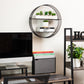 Mind Reader Circular Floating Shelves, Wall Decor, Accent Shelf, Office, Bathroom, Metal Mesh, 18"L x 4"W x 18"H