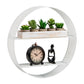 Mind Reader Circular Floating Shelves, Wall Decor, Accent Shelf, Office, Bathroom, Metal Mesh, 18"L x 4"W x 18"H
