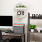 Mind Reader Circular Floating Shelves, Wall Decor, Accent Shelf, Office, Bathroom, Metal Mesh, 18"L x 4"W x 18"H