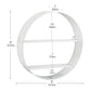 Mind Reader Circular Floating Shelves, Wall Decor, Accent Shelf, Office, Bathroom, Metal Mesh, 18"L x 4"W x 18"H