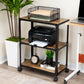 Mind Reader Multipurpose Rolling Cart with 3 Tiers, Mobile Office Storage Organizer, Metal, MDF, Brown