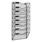Mind Reader Wall Mounted File Organizer, 8 Tier Wire Mesh Document Holder with Label Slots, Vertical Storage Rack for Office, Mail, and Folders, Black