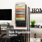 Mind Reader Wall Mounted File Organizer, 8 Tier Wire Mesh Document Holder with Label Slots, Vertical Storage Rack for Office, Mail, and Folders, Black