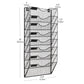 Mind Reader Wall Mounted File Organizer, 8 Tier Wire Mesh Document Holder with Label Slots, Vertical Storage Rack for Office, Mail, and Folders, Black