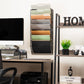 Mind Reader Wall Mounted File Organizer, 8 Tier Wire Mesh Document Holder with Label Slots, Vertical Storage Rack for Office, Mail, and Folders, Black