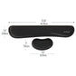 Mind Reader Ergonomic Keyboard and Mouse Wrist Rest Set, Gaming Accessory, Memory Foam, 16.75"L x 3"W x 0.75"H, Black