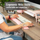 Mind Reader Ergonomic Wrist Rest Set, Keyboard and Mouse Support with Memory Foam, Non-Slip Base, Office and Gaming, Pink