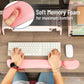 Mind Reader Ergonomic Wrist Rest Set, Keyboard and Mouse Support with Memory Foam, Non-Slip Base, Office and Gaming, Pink
