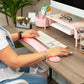 Mind Reader Ergonomic Wrist Rest Set, Keyboard and Mouse Support with Memory Foam, Non-Slip Base, Office and Gaming, Pink