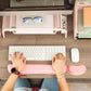 Mind Reader Ergonomic Wrist Rest Set, Keyboard and Mouse Support with Memory Foam, Non-Slip Base, Office and Gaming, Pink