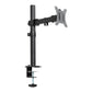 Mind Reader Single Monitor Desk Mount for 13–32 Inch Screens, Adjustable Arm with 180° Rotation, ±90° Swivel, ±45° Tilt, VESA 75x75/100x100, Integrated Cable Management, Up to 17.6 lbs Load, Black