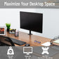 Mind Reader Single Monitor Desk Mount for 13–32 Inch Screens, Adjustable Arm with 180° Rotation, ±90° Swivel, ±45° Tilt, VESA 75x75/100x100, Integrated Cable Management, Up to 17.6 lbs Load, Black
