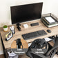 Mind Reader Single Monitor Desk Mount for 13–32 Inch Screens, Adjustable Arm with 180° Rotation, ±90° Swivel, ±45° Tilt, VESA 75x75/100x100, Integrated Cable Management, Up to 17.6 lbs Load, Black