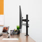 Mind Reader Single Monitor Desk Mount for 13–32 Inch Screens, Adjustable Arm with 180° Rotation, ±90° Swivel, ±45° Tilt, VESA 75x75/100x100, Integrated Cable Management, Up to 17.6 lbs Load, Black