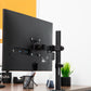 Mind Reader Single Monitor Desk Mount for 13–32 Inch Screens, Adjustable Arm with 180° Rotation, ±90° Swivel, ±45° Tilt, VESA 75x75/100x100, Integrated Cable Management, Up to 17.6 lbs Load, Black