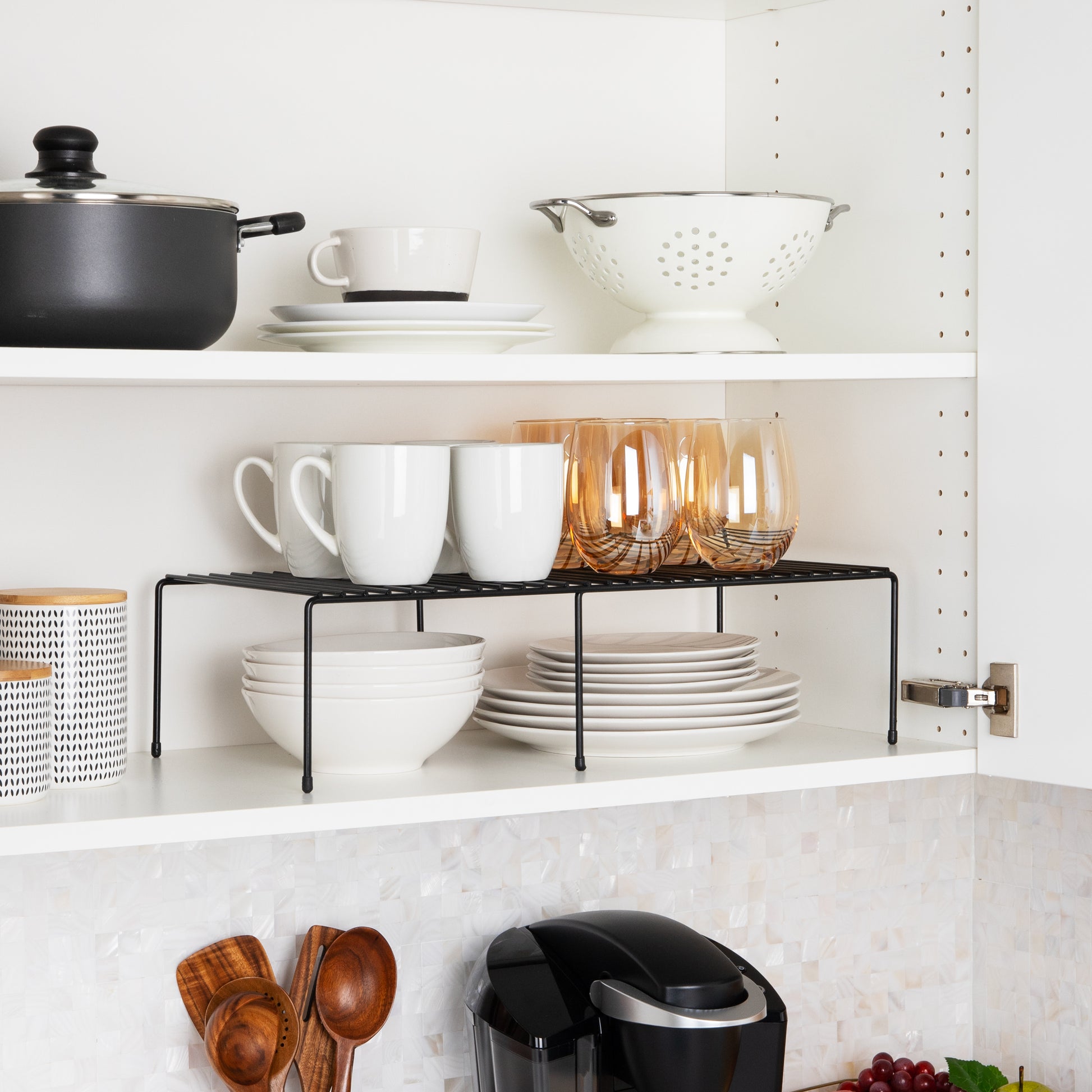 Mind Reader Expandable Shelf, Kitchen Pantry, Cabinet Organizer