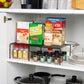 Mind Reader Expandable Shelf, Kitchen Pantry, Cabinet Organizer, Multi-Purpose Storage, Metal, 12.25-23"L x 10.25"W x 5.5"H, SIlver