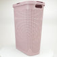 Mind Reader Slim Laundry Hamper with Lid, 40L Clothes Basket, Premium Wicker Design, Plastic