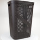 Mind Reader 60L Slim Laundry Hamper, Clothes Basket, Lid, Ventilated, Plastic, 17.25"L x 13.75"W x 23.5"H