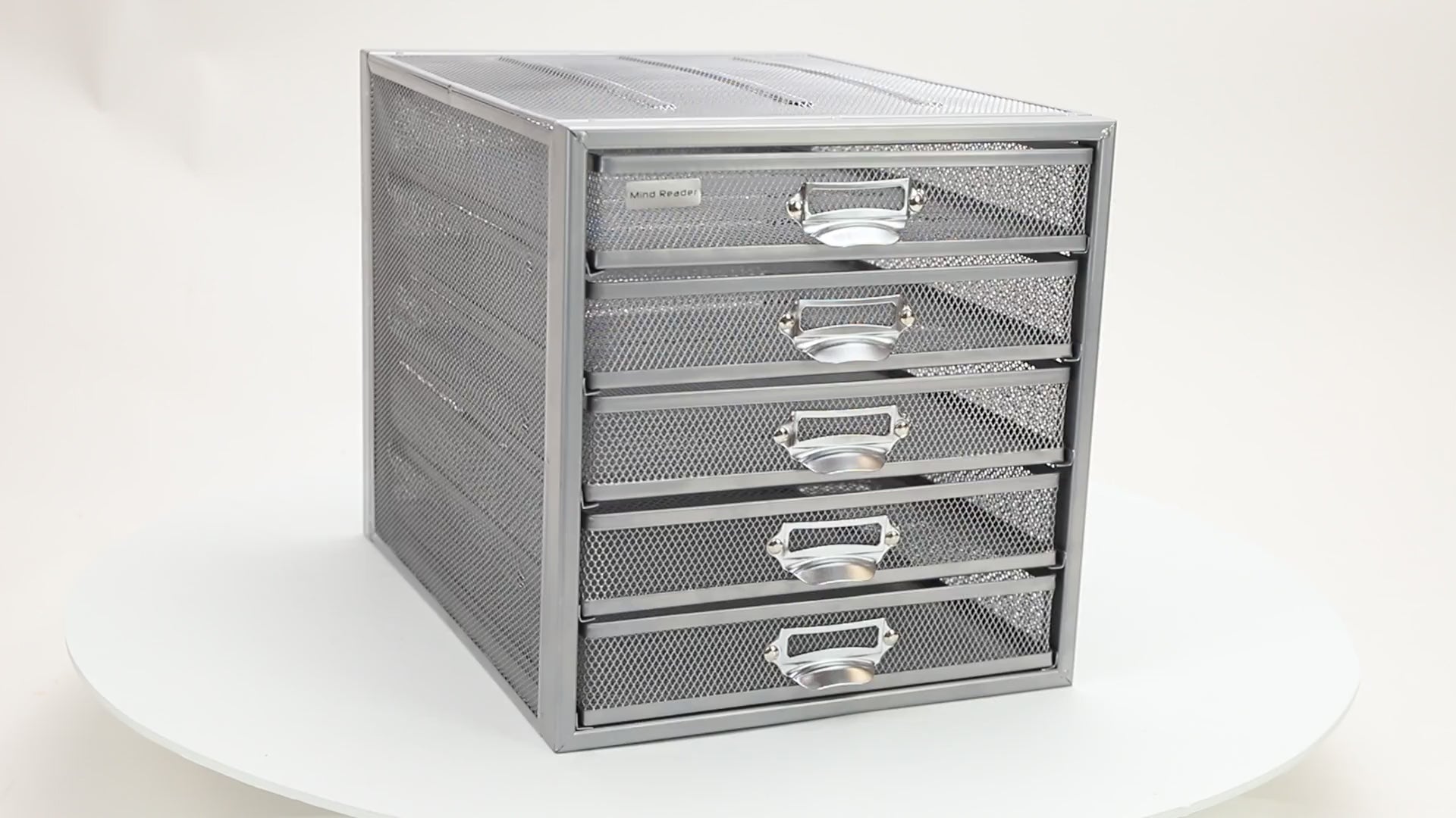 Mind Reader Network Collection 4 Tier Cabinet Desktop Organizer