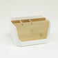 Mind Reader 5-Compartment Desktop Organizer, Adjustable Caddy, Plastic and Wood