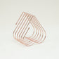 Mind Reader Heart-Shaped Desktop File Organizer, 5-Slot Metal Folder Rack, Magazine & Book Holder, Rose Gold
