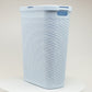 Mind Reader Slim Laundry Hamper with Lid, 40L Clothes Basket, Premium Wicker Design, Plastic
