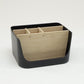 Mind Reader 5-Compartment Desktop Organizer, Adjustable Caddy, Plastic and Wood