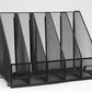 Mind Reader 5-Compartment Vertical File Organizer, Desktop Paper Sorter, Office, Metal Mesh, Black