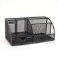 Mind Reader 7-Compartment Desktop Organizer, File & Accessory Storage, Metal Mesh Office Organizer for Desk, Workspace, Mail