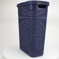 Mind Reader Slim Laundry Hamper with Lid, 40L Clothes Basket, Premium Wicker Design, Plastic