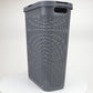 Mind Reader Slim Laundry Hamper with Lid, 40L Clothes Basket, Premium Wicker Design, Plastic