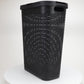 Mind Reader Slim Laundry Hamper with Lid, 40L Clothes Basket, Premium Wicker Design, Plastic