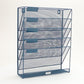 Mind Reader 5-Tier Vertical File Storage, Desktop Organizer, Wall Mount, Office, Metal Mesh, 12.75"L x 4"W x 16"H