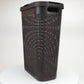 Mind Reader Slim Laundry Hamper with Lid, 40L Clothes Basket, Premium Wicker Design, Plastic