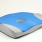 Mind Reader Memory Foam and Gel Seat Cushion with Tailbone Cutout, Ergonomic Pressure Relief for Office, Car, and More, Relieves Hip, Tailbone, Coccyx & Sciatica Pain, 17.5"L x 14.5"W x 3.25"H, Blue, Gray