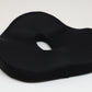 Mind Reader Donut Pillow with Air-Cloud Technology, Ergonomic Memory Foam Seat Cushion for Tailbone, Hemorrhoid, Pregnancy & Lower Back Pain Relief, Washable Cover, Black