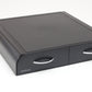 Mind Reader Single Serve Coffee Pod Organizer with 2 Drawers, Compatible with 18 Vertuoline (7.77 fl oz) or 72 Original Nespresso (1.35 fl oz)  capsules, Countertop Storage, Plastic, 13.25"L x 12.75"W x 2.5"H, Black
