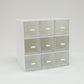 Mind Reader Modular Craft Organizer, 9 Clear Drawer Desktop Storage, Stackable Interlocking Units for Art Supplies, Office and Hobby Storage, Plastic, Set of 3, White