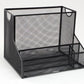 Mind Reader Desktop Organizer, Vertical File Storage, Letter Size, Office, Metal Mesh, 12.15"L x 9.5"W x 9.5"H, Black