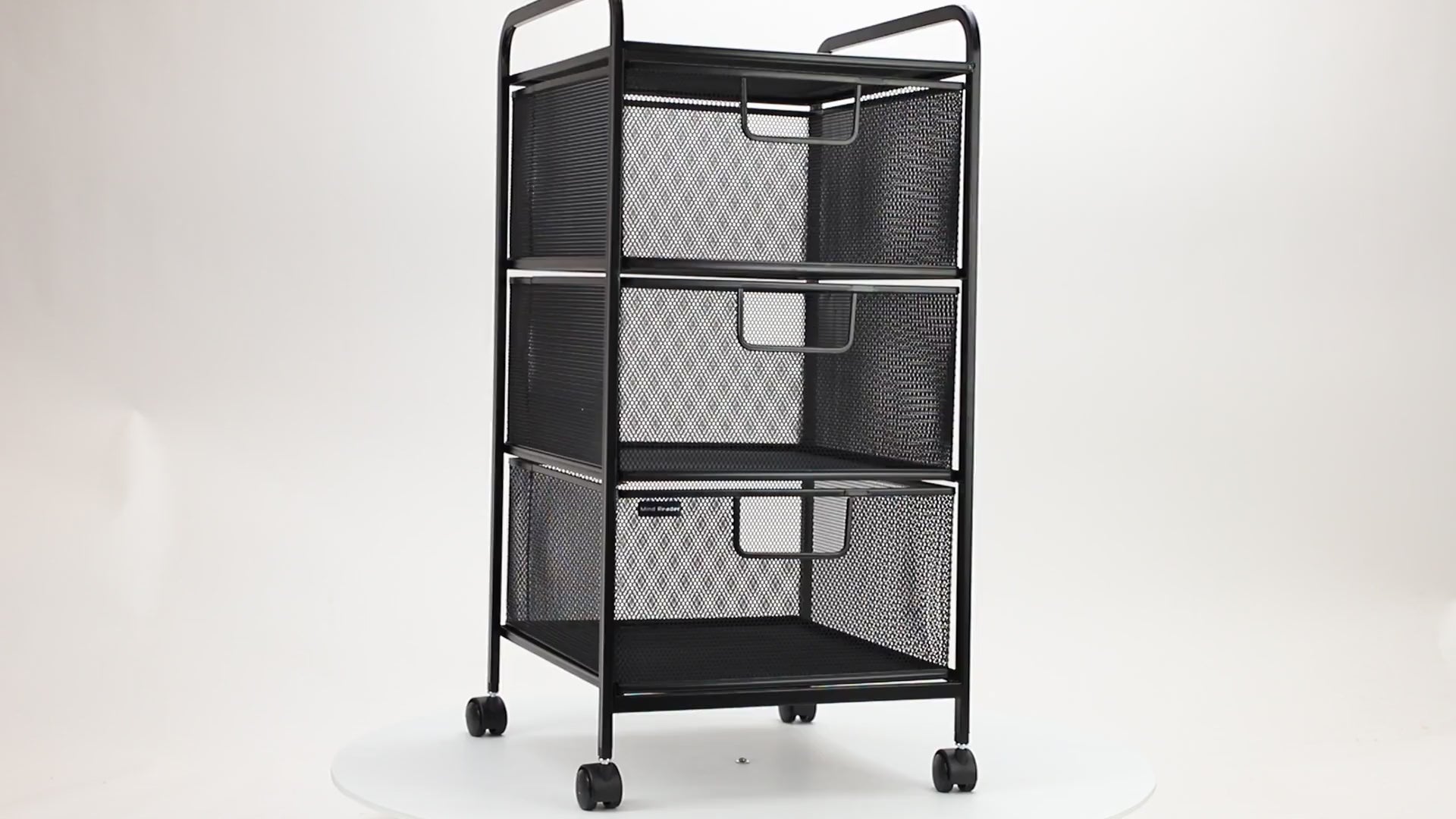 Mind Reader 4-Drawer Storage Cart, Black