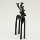 Mind Reader Modern Metal Reindeer Figurine, Sleek Aluminum Winter Holiday Decor, Rustic Contemporary Accent, Black